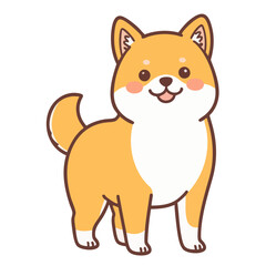 Obraz premium 可愛い柴犬のイラスト