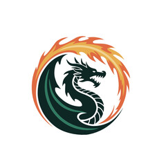 vector image of an abstract dragon