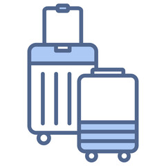 Obraz premium Luggage Blue Icon