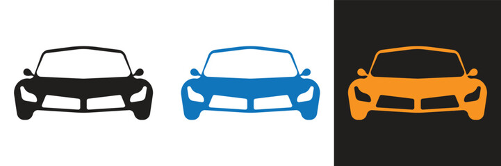 Obraz premium Car design icon on white background. Car illustration icon