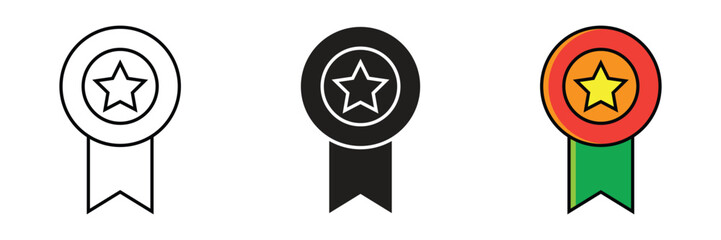 Award medal icon design on white background. Award medal illustration icon