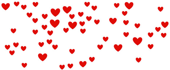 red hearts illustration, isolated