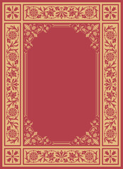 Decorative border frame book cover template