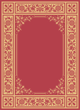 Decorative border frame book cover template