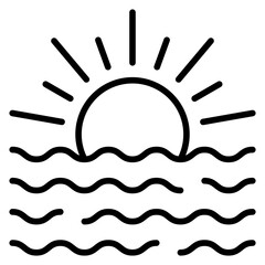 Sunrise Line Icon