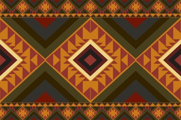 Native pattern american tribal indian ornament pattern geometric ethnic textile pattern navajo mexican fabric seamless Vector decoration fashion