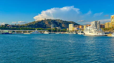 Naklejka premium beautiful views of malaga for background