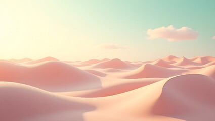 Obraz premium Sunset and sunrise paint the desert landscape with orange and yellow hues across the sand dunes of the Sahara