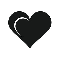 clean minimalist vector love heart icon.eps