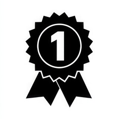 First Place Award Ribbon: Achievement, Victory, and Excellence Recognition Badge Graphic