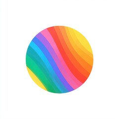 Vibrant Colorful Abstract Circle with Gradients and Stripes for Eye-Catching Logos and Artistic Illustrations