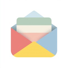 Envelope Mail Communication in Colorful Design – Digital Illustration for Email Correspondence and Postal Service Concepts