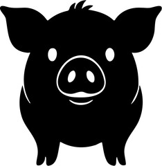 pig icon vector illustration, isolated on white