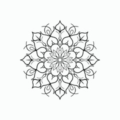 Snowflake with Petal Design Illustration
