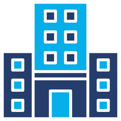 Office glyph blue color icon