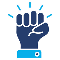 Spirit glyph blue color icon