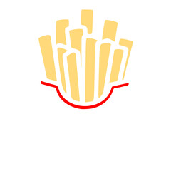 french fries icon vector