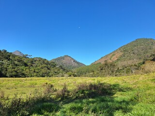 mountain landscape with blue sky