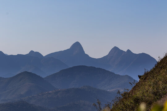 mountain with woman shape