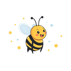 Obraz premium Happy little bee cartoon