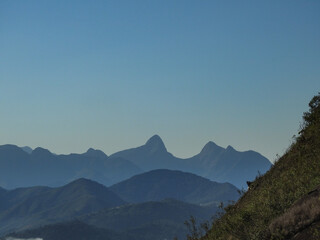 mountains in the morning
