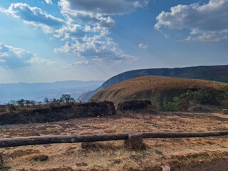 cliff view and clouds