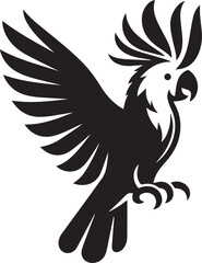 Obraz premium bird silhouette, parrot silhouette art vector illustration