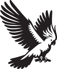 Fototapeta premium bird silhouette, parrot silhouette art vector illustration