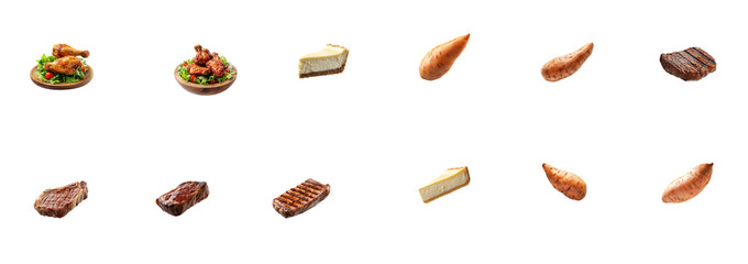 png of chicken,beaf with sweet potato