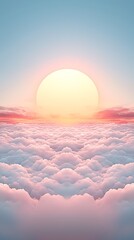 Sunset above cloudscape.