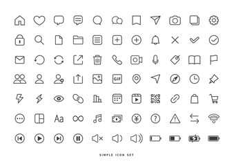 アイコンセット ライン SNS