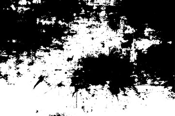 Grunge Splatter Texture with Distressed Ink Blots and Worn Background