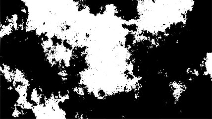 Heavy Grunge Texture Background, Distressed Wall Surface, Chaotic Black Ink Splatter Overlay Vector