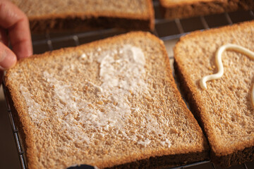 Art on Bread: Heart-Shaped Pattern