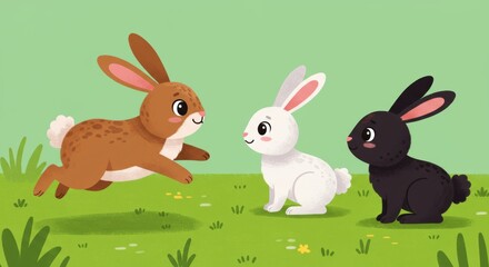 Obraz premium illustration of playing rabbit