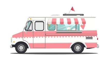 Ice Cream Truck Full-Side View