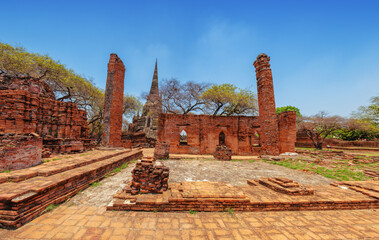 old city with beautiful Thai temples, Ayutthaya, Thailand - Wat Phra Si Sanphet.