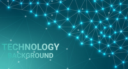 Abstract modern technology background template Futuristic Low Poly Technology Network Background - Digital Connection Design © muradpixels