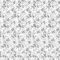 Modern Monochrome Floral Texture with Geometric Overlay – Seamless Black & White Textile Pattern. Ideal for use in fashion fabric, wallpaper, digital backgrounds, or print design, this seamless repeat