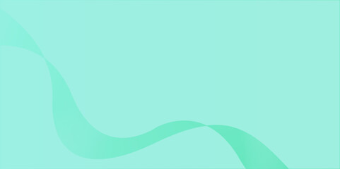 Abstract green wave background with curved lines and flowing design elements