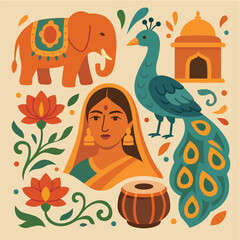 Illustration of Indian culture