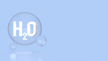The H2O in bubble for ECO concept 3d Rendering.
