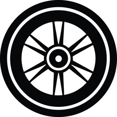 Obraz premium Car wheel velg icon vector, Wheel icon vector, Velg Racing Wheel Logo Design Vector illustration