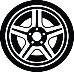 Obraz premium Car wheel velg icon vector, Wheel icon vector, Velg Racing Wheel Logo Design Vector illustration