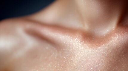 Fototapeta premium Glowing Skin Texture Close up Beauty Cosmetics Body Glamour Shimmer Sparkle Soft