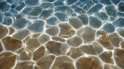 Obraz premium Serene Water Over Stone Nature Texture Background