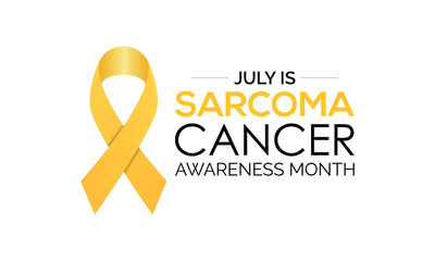 Sarcoma Cancer Awareness Month banner design template. Celebrated in july. Vector illustration. Eps 10.