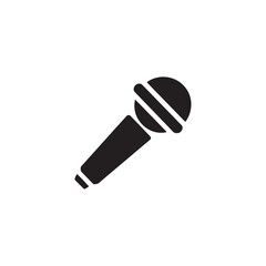 Simple black microphone icon. Microphone and Radio Icon Set &ndash; Black and White Audio Symbols for Music, Podcast, and Broadcast Designs