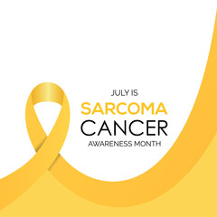 Sarcoma Cancer Awareness Month banner design template. Celebrated in july. Vector illustration. Eps 10.