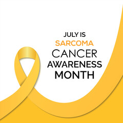 Sarcoma Cancer Awareness Month banner design template. Celebrated in july. Vector illustration. Eps 10.